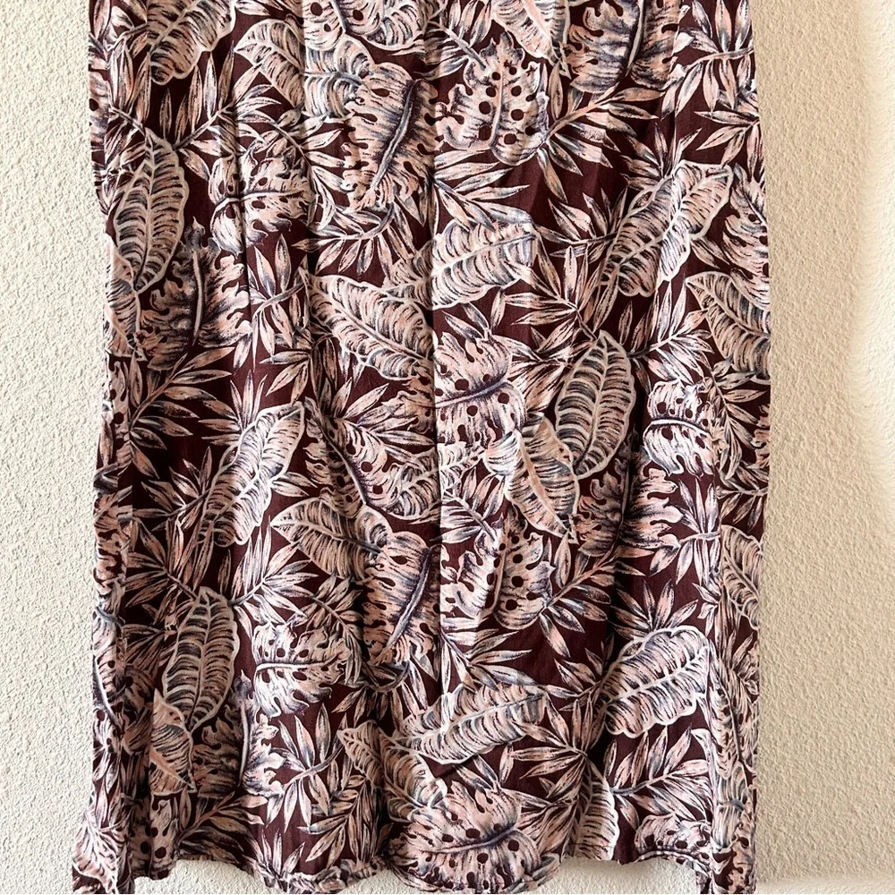 Coconut Hawaiian Beach Palm Leaf Dress Small Sleeveless Vacation Cruise Pullover